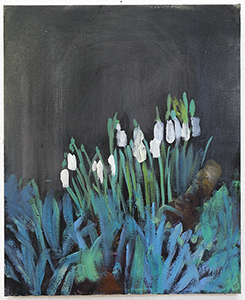 Schneeglöckchen II, 2018, Acryl auf Nessel, 50 x 41 cm