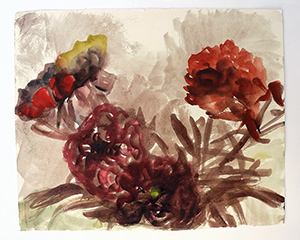 Rote Blumen 1, 2014